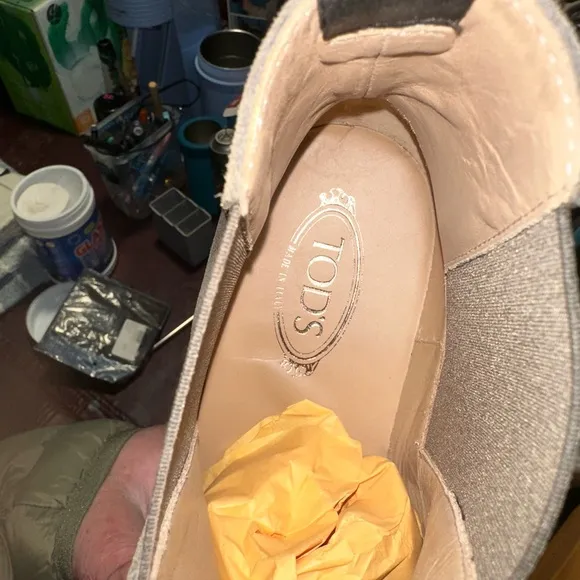 - $945 Tods ankle boots tan suede New in box sz1 2.5