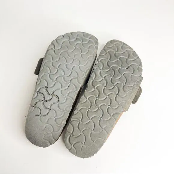 🍋 Birkenstock Arizona Sandals Size 36EU in Dark Gray Leather Double Buckle
