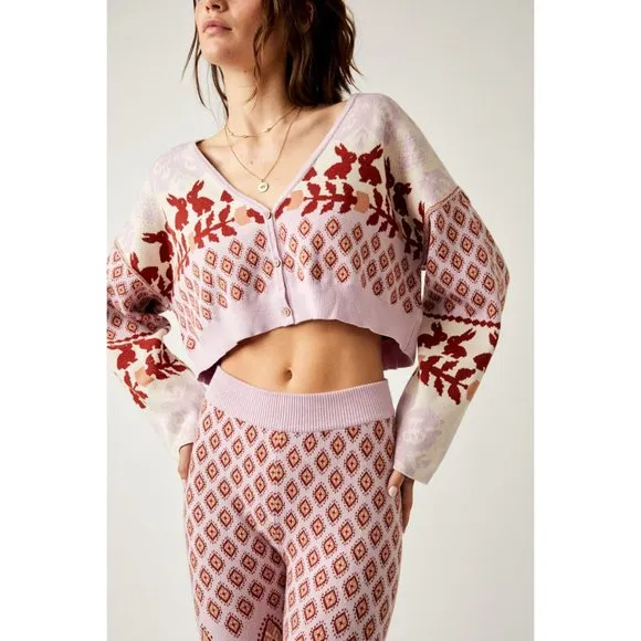 🆕 FREE PEOPLE Snow Bunny Set / Candy Combo Top Pants XS