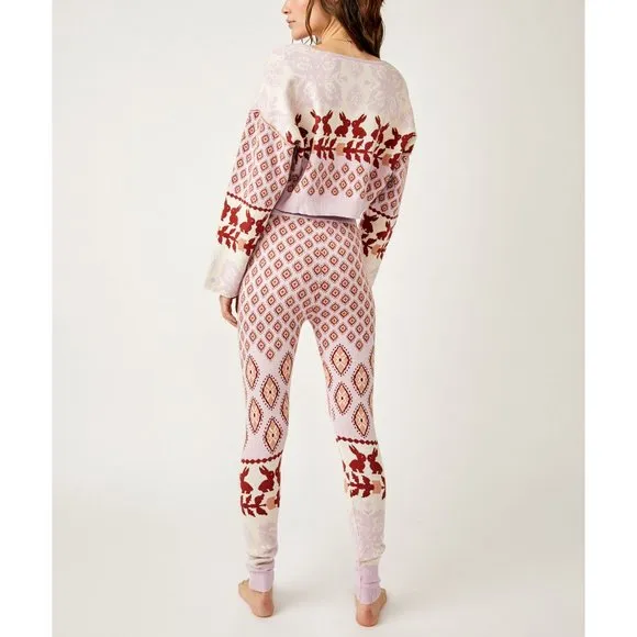 🆕 FREE PEOPLE Snow Bunny Set / Candy Combo Top Pants XS