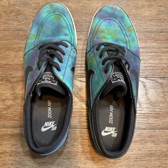 🔥 Nike Zoom SB Stefan Janoski Skateboarding Neb Multicolor Low Sneakers Mens 12