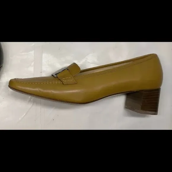 👠 Salvatore Ferragamo yellow leather Shoes heels pumps
