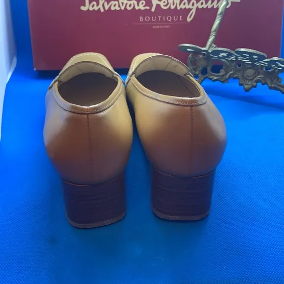 👠 Salvatore Ferragamo yellow leather Shoes heels pumps