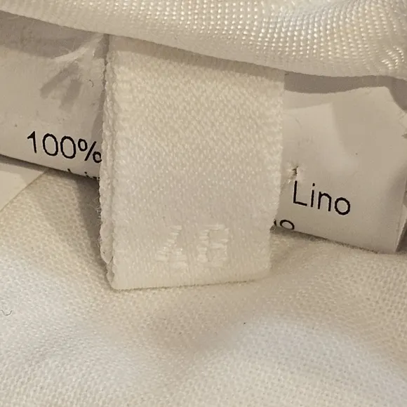 120% Lino Shorts 100% Linen White Bermuda Shorts Size IT 48/ US 38