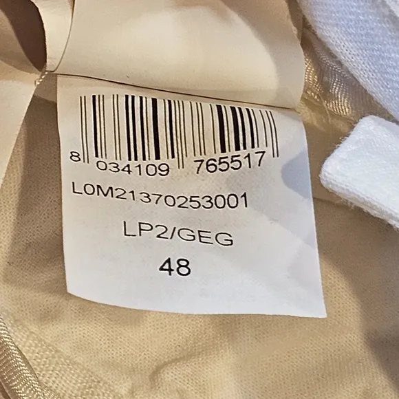 120% Lino Shorts 100% Linen White Bermuda Shorts Size IT 48/ US 38