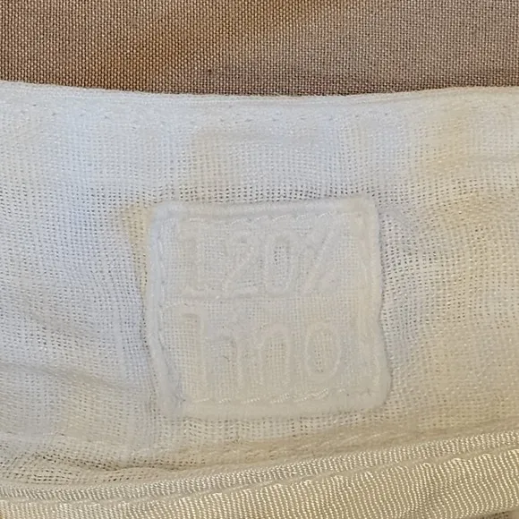 120% Lino Shorts 100% Linen White Bermuda Shorts Size IT 48/ US 38