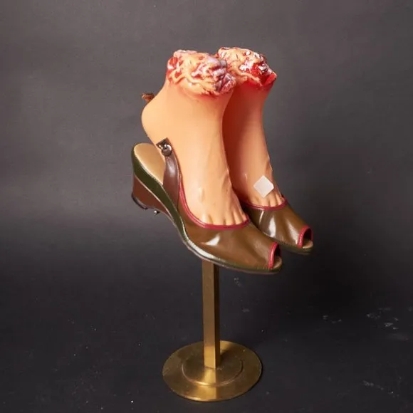 1950s Colored Wedge Peep Toe Heels