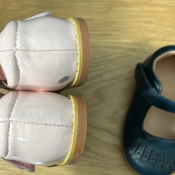 2 pair of Mary Jane Vintage Style Toddler Walkers for Girls sz 7 Tippy Tot Shoes