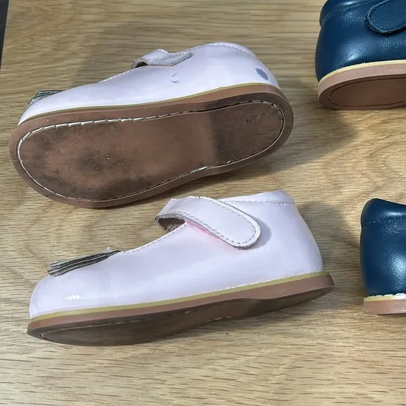 2 pair of Mary Jane Vintage Style Toddler Walkers for Girls sz 7 Tippy Tot Shoes