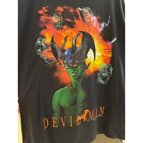 2000 Devil Man Go Nagai Dynamic Manga Y2K Vintage Comic Book Tee Shirt Spawn