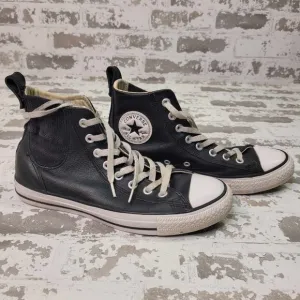 2488 Converse Chuck Taylors Black Leather Men's‎ Size 9
