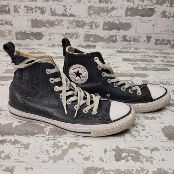 2488 Converse Chuck Taylors Black Leather Men's‎ Size 9