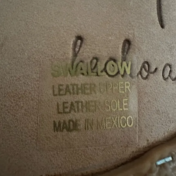 $330 BEEK SWALLOW WOVEN LEATHER  SLIDE ROSE GOLD METALLIC 11