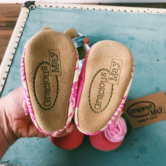 3pr Gracious May Baby Girl Shoes Booties Size 2