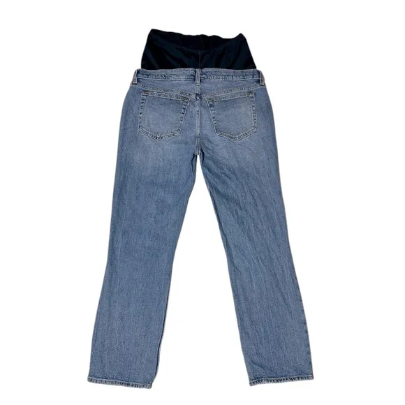 Abercrombie &amp; Fitch Maternity Jeans Ankle Straight Distressed Denim Size 28/6R