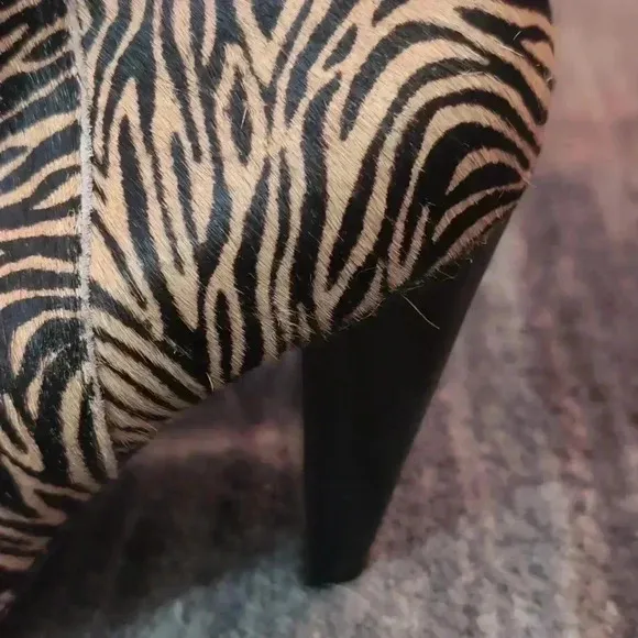 Able Tinsley Tiger Calf Hair Ankle Boots
