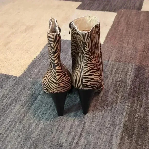 Able Tinsley Tiger Calf Hair Ankle Boots