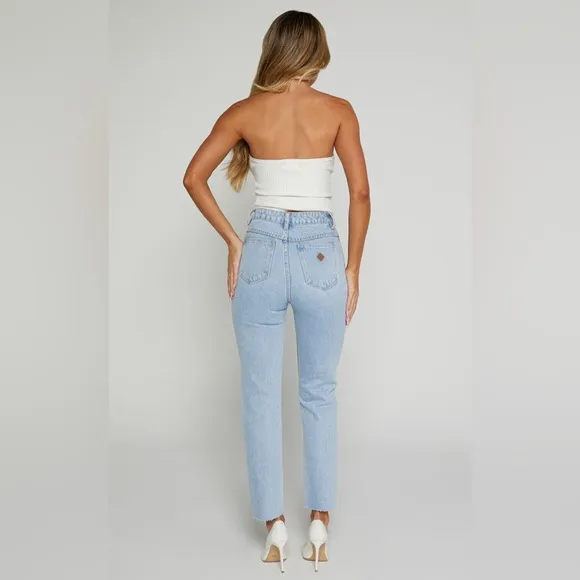 ABRAND - A '94 HIGH SLIM JEAN IN WALK AWAY Blue Jeans Size 25 Casual Rise Light