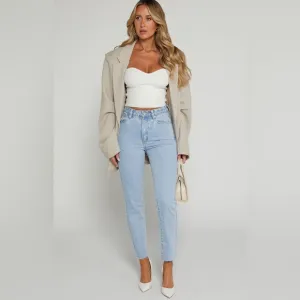 ABRAND - A '94 HIGH SLIM JEAN IN WALK AWAY Blue Jeans Size 25 Casual Rise Light