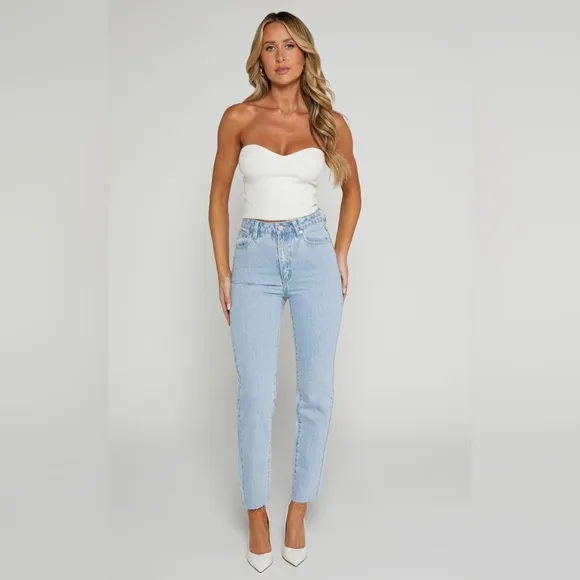 ABRAND - A '94 HIGH SLIM JEAN IN WALK AWAY Blue Jeans Size 25 Casual Rise Light