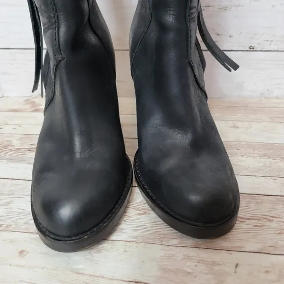 Acne Pistol black leather ankle boots