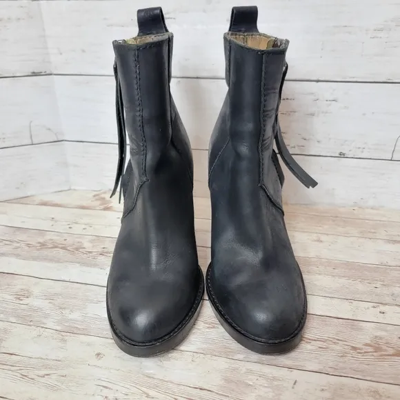 Acne Pistol black leather ankle boots