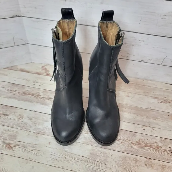 Acne Pistol black leather ankle boots