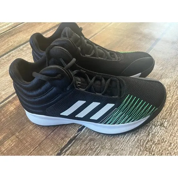 ADDIAS CLOUDFOAM LVL SHOES BIG KID BOYS MENS SIZE 6.5 BLACK 029002 NEW