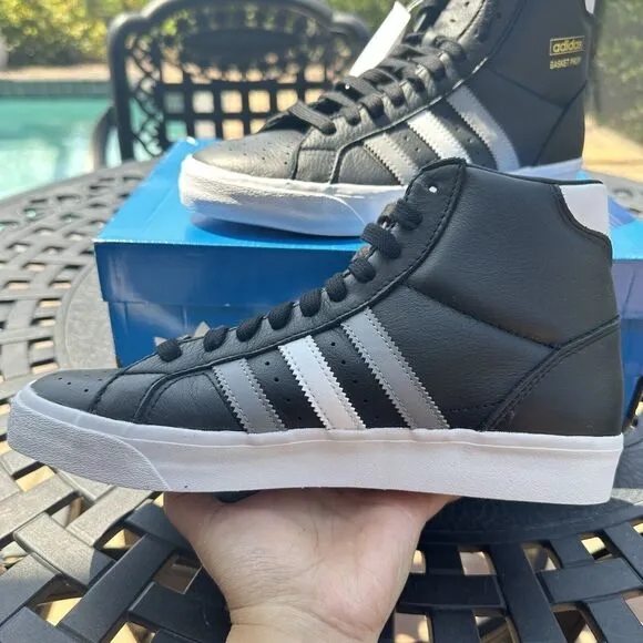 Adidas Basket Profi Core Black Grey Men's Athletic Shoes FW3638 Size 7.5