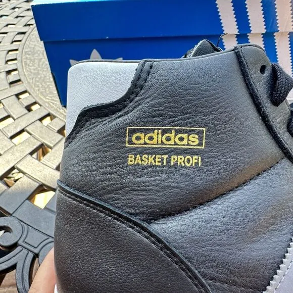 Adidas Basket Profi Core Black Grey Men's Athletic Shoes FW3638 Size 7.5