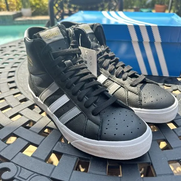 Adidas Basket Profi Core Black Grey Men's Athletic Shoes FW3638 Size 7.5
