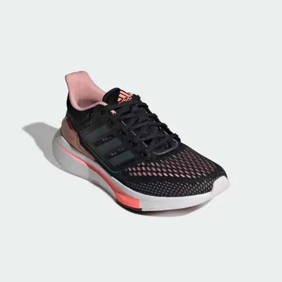 Adidas EQ21 GZ0589 Women's Core Black Wonder Mauve Running Shoes Size US 6 XR229