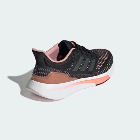 Adidas EQ21 GZ0589 Women's Core Black Wonder Mauve Running Shoes Size US 6 XR229