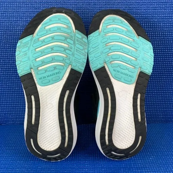 ADIDAS EQ21 RUN Kids-Girls Size 4.5 Black White Running Shoes H01872