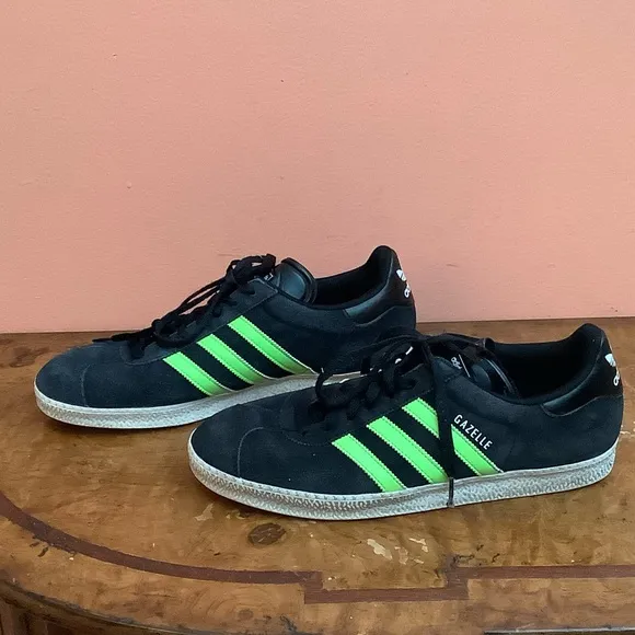 Adidas Gazelle 2012 Men’s Size 11.5 Suede Leather Sneaker Shoes Black Green