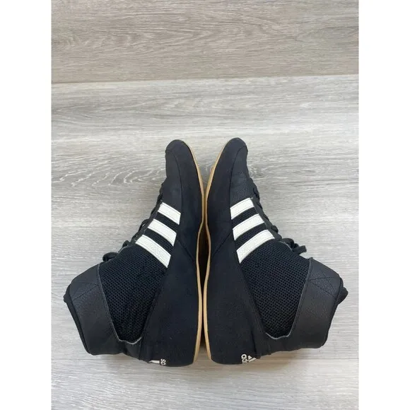 Adidas HVC AQ3325 Men's Shoes MMA Wrestling Leather Sneaker Lace Up US 12 Black