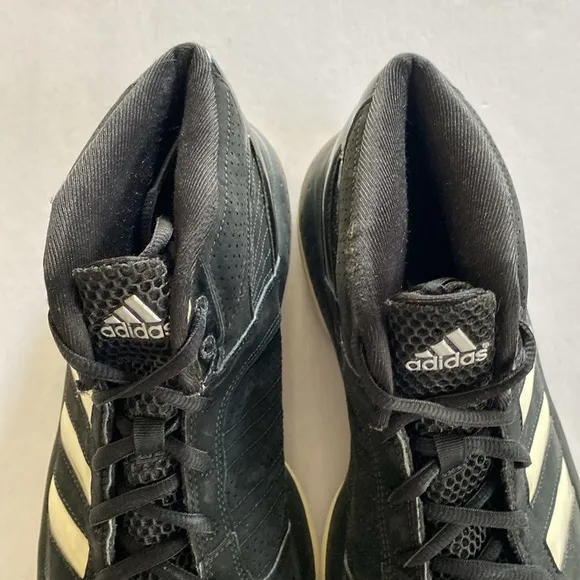 ADIDAS Men’s Black and White Leather Basketball Shoes Art # G08108 Size 12