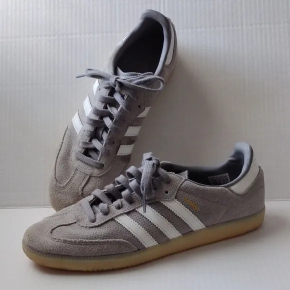 Adidas Men's  Samba Gray Sneakers 10