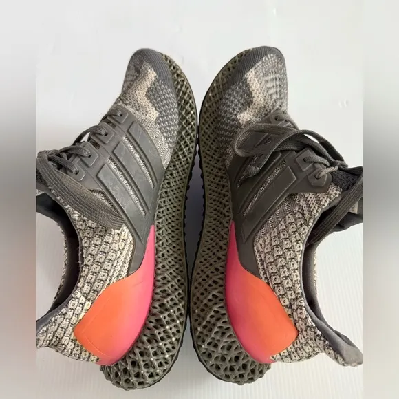 Adidas Mens Ultra 4D 5.0 G58161 Running Shoes Size9.5‎ Grey/Pink Gradient Knit