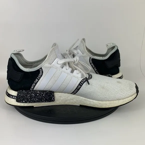 Adidas NMD R1 Boost Speckle Pack White/Black Running Shoes EF3326 Men's Size 14