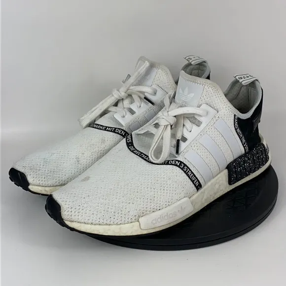 Adidas NMD R1 Boost Speckle Pack White/Black Running Shoes EF3326 Men's Size 14