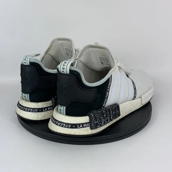 Adidas NMD R1 Boost Speckle Pack White/Black Running Shoes EF3326 Men's Size 14
