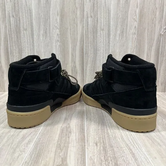 Adidas Originals Forum Mid Athletic Black Gum Suede Shoes GZ4620 Men's Size 10