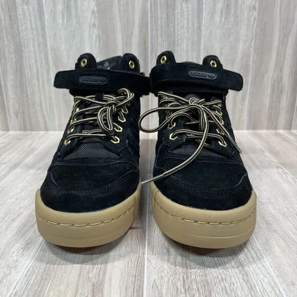 Adidas Originals Forum Mid Athletic Black Gum Suede Shoes GZ4620 Men's Size 10