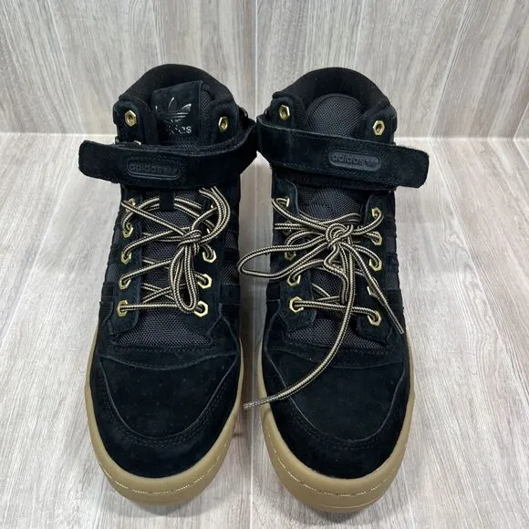 Adidas Originals Forum Mid Athletic Black Gum Suede Shoes GZ4620 Men's Size 10