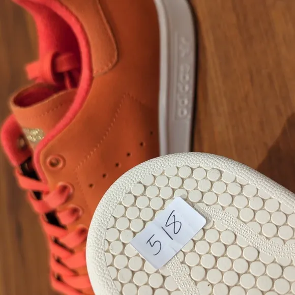 Adidas Originals Stan Smith Orange Suede Men's 7.5 Rare Deadstock