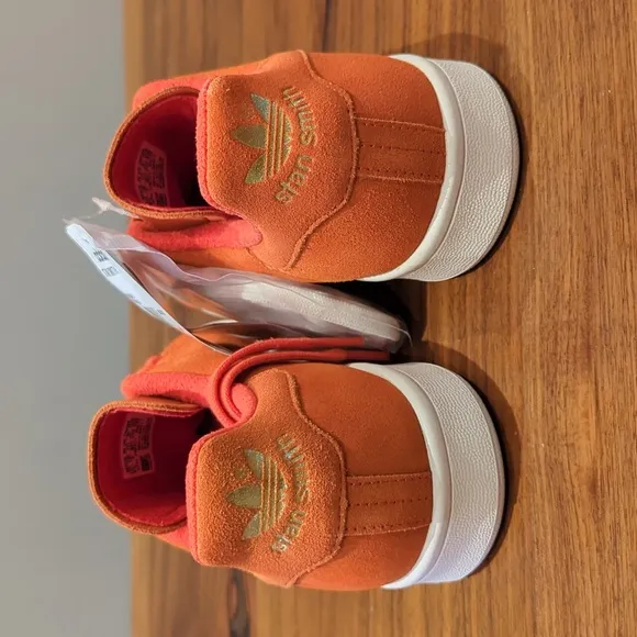 Adidas Originals Stan Smith Orange Suede Men's 7.5 Rare Deadstock