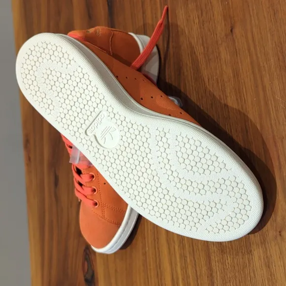 Adidas Originals Stan Smith Orange Suede Men's 7.5 Rare Deadstock