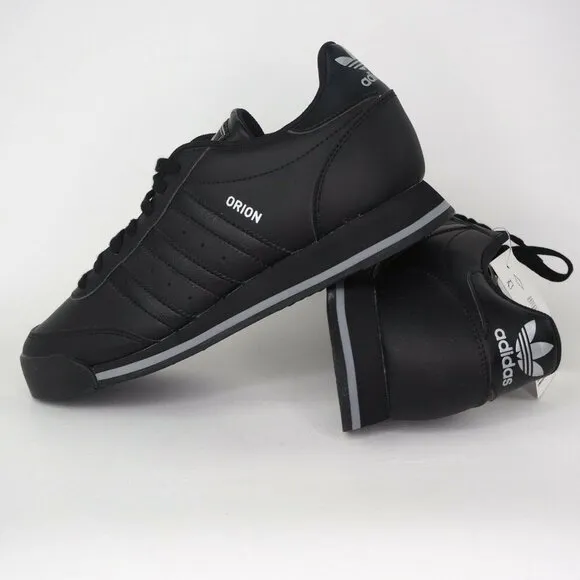 Adidas Orion 2 Junior Boys Shoes Running Sneakers Black Leather Sz 5.5