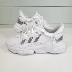 Adidas Ozweego G55655 White Silver Sequins Casual Running Sneakers Sz Women 6.5